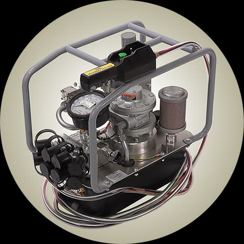 HYTORC HY-AIR pneumatic hydraulic pump with built-in FRL