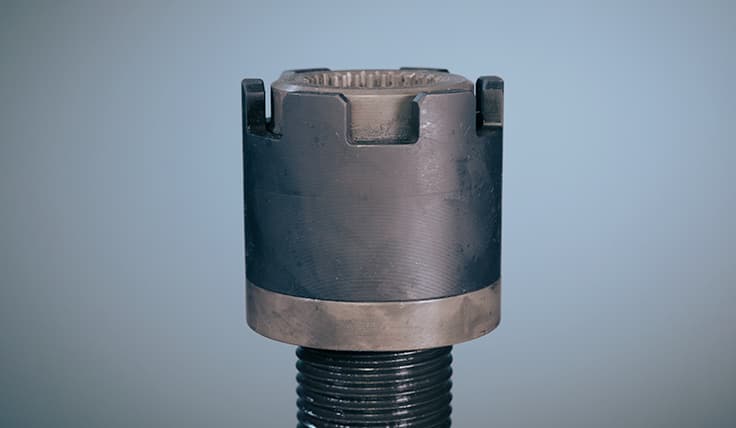 A HYTORC Nut sits atop a bolt, ready to be installed