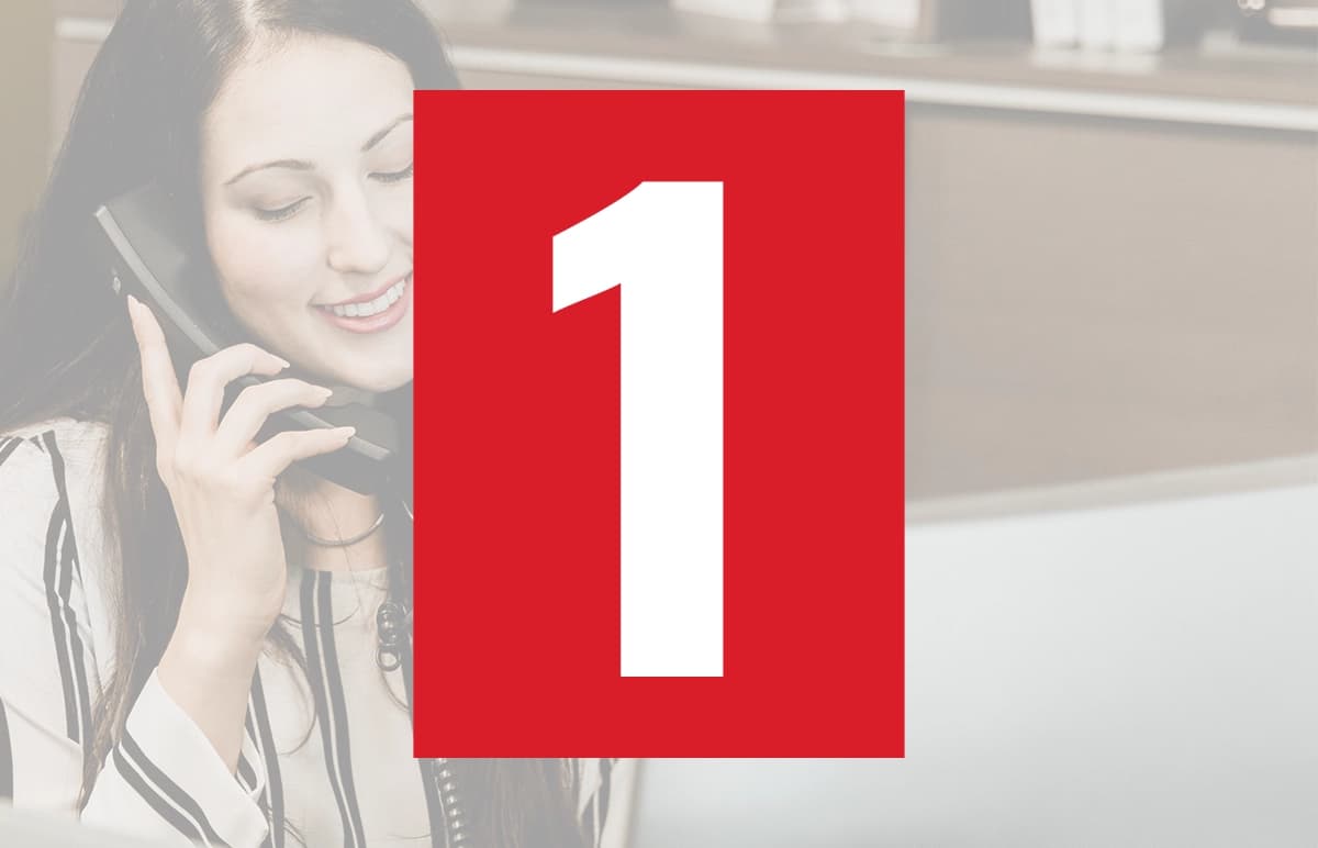 A woman on the phone providing customer support