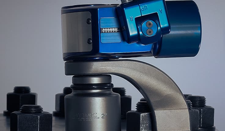 A view from below the LITHIUM SERIES II Electric Torque Tool showing the two modes: Rundown & Torque