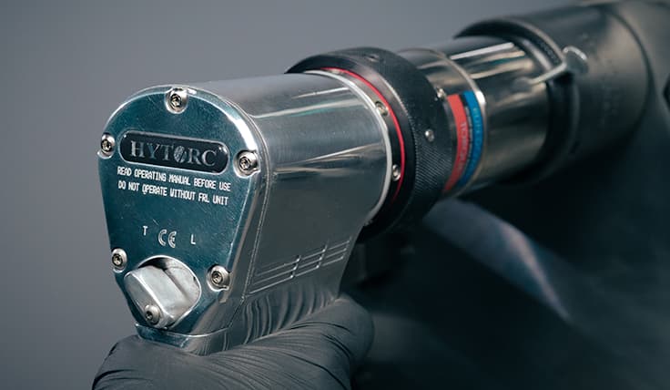 A close-up of the rear of the jGun DUAL SPEED Pneumatic Torque Tool