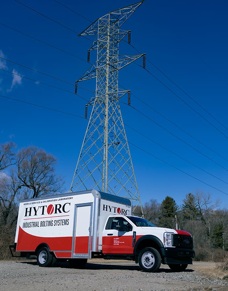 A HYTORC mobile service van, complete with an ISO-certified calibration lab and repair center.
